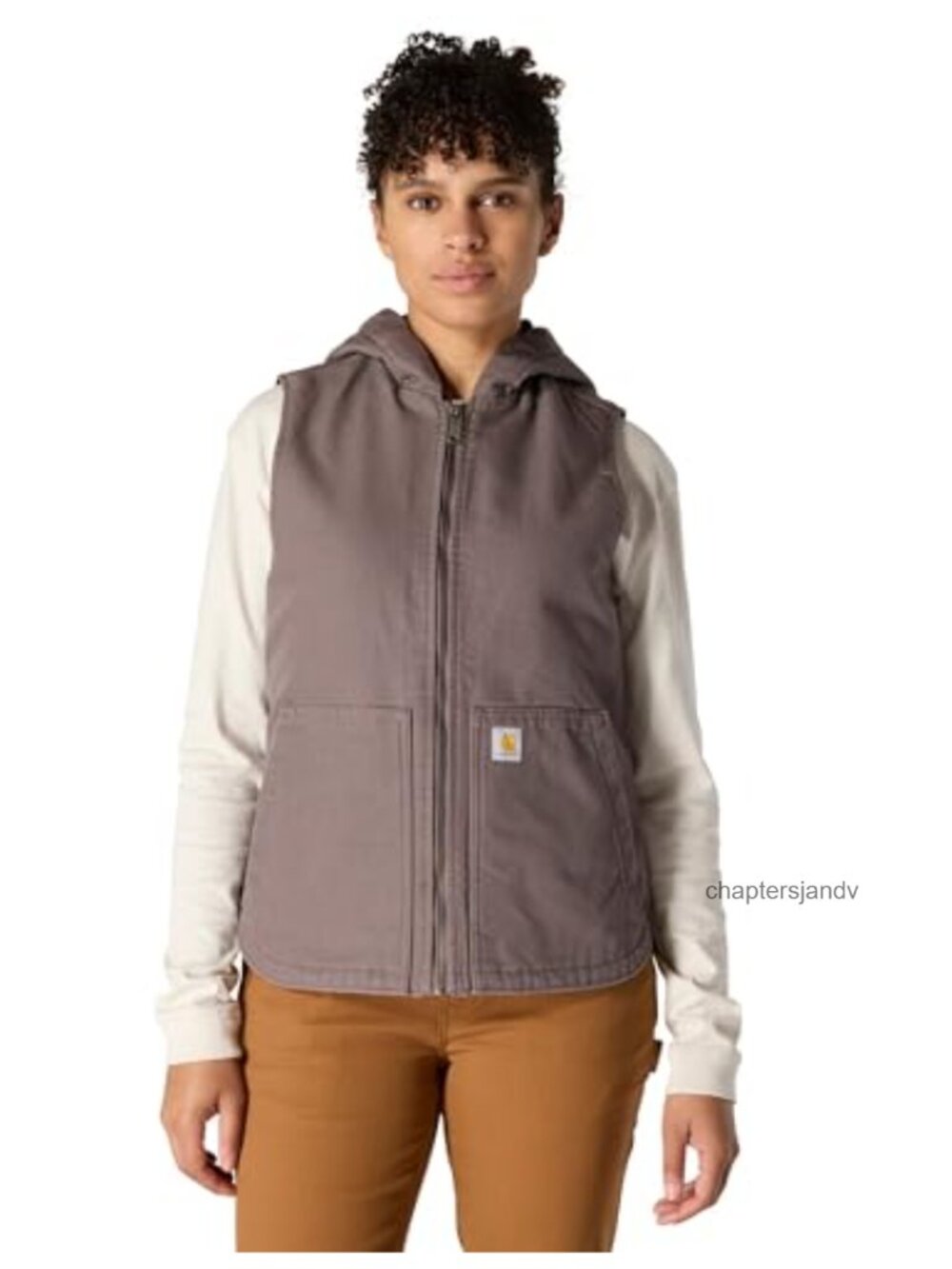 Washed Duck Insulated Hooded Vest Thinsulate Workwear